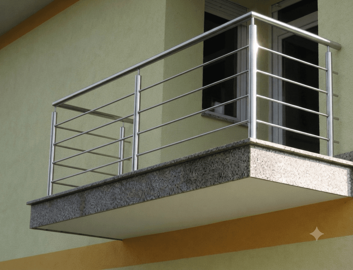 Premium stainless steel safety railing for modern terrace and balcony