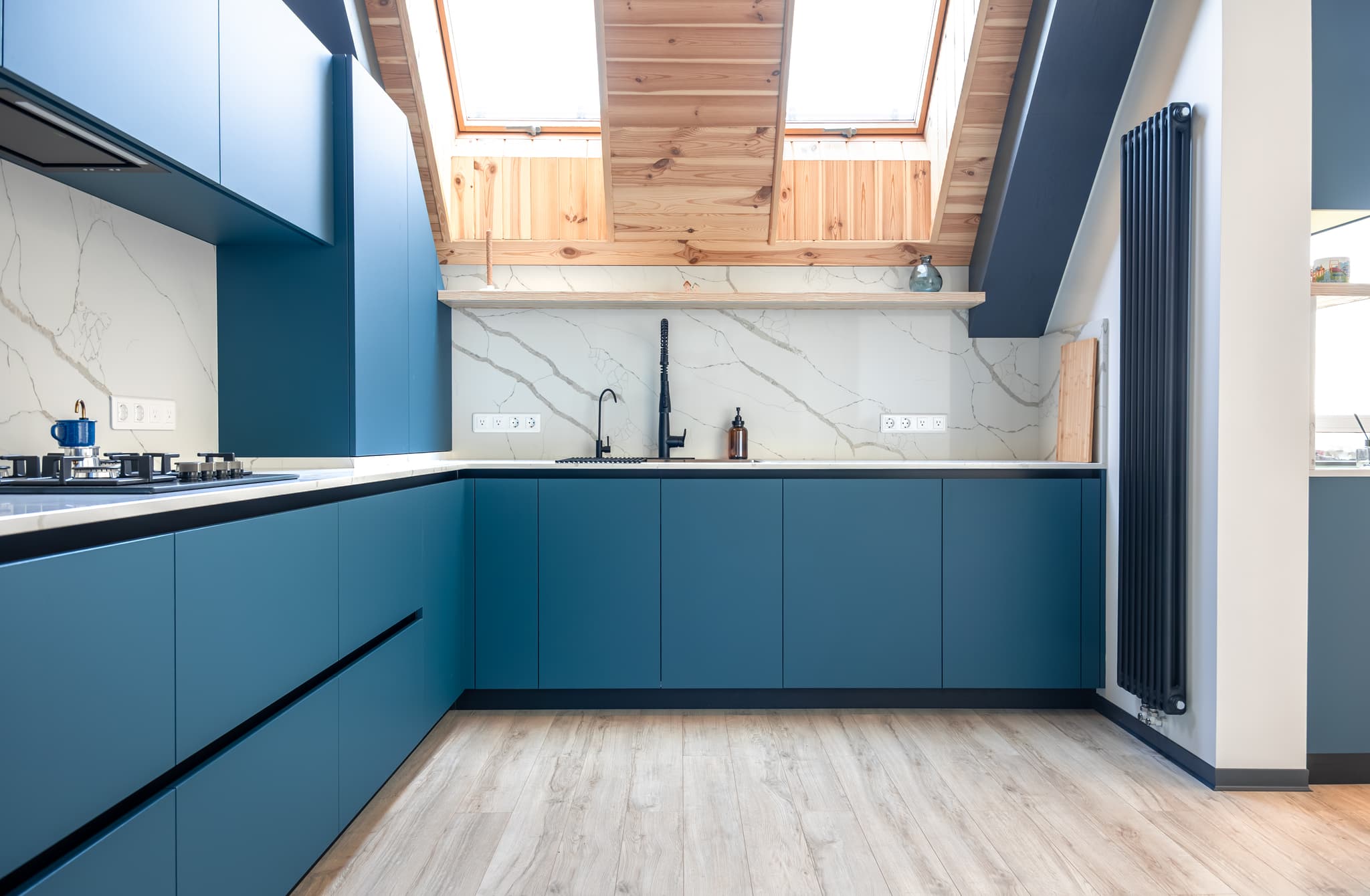Italian PU finish luxury modular kitchen